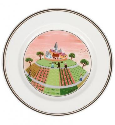 VILLEROY & BOCH Design Naif Assiette &agrave; pain Hameau Multicolore 