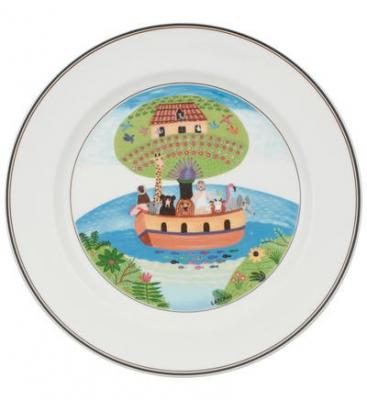 VILLEROY & BOCH Assiette plate en porcelaine ronde D.27cm  DESIGN NAIF - Arche de No&eacute;