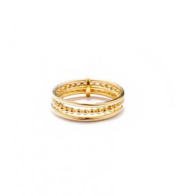 AGNES DE VERNEUIL Bague Lignes et Perles