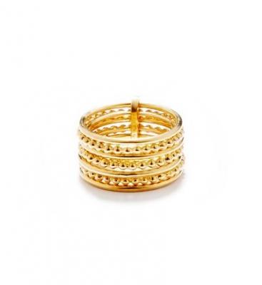 AGNES DE VERNEUIL Bague Semainier Lignes et Perles