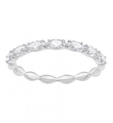 SWAROVSKI Bague Vittore, Taille Marquise, Blanche, M&eacute;tal Rhodi&eacute;