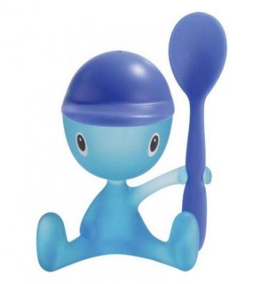 ALESSI  Cico - Coquetier avec sali&egrave;re et cuill&egrave;re - Bleu