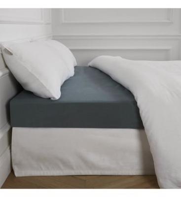 MADURA Drap Housse 140x200 cm  Vert de gris - carlina - Vert de gris