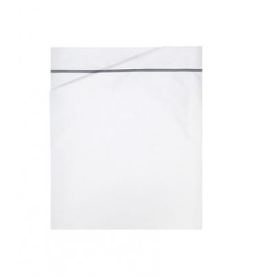 YVES DELORME Drap plat en percale de coton violet, Ath&eacute;na 