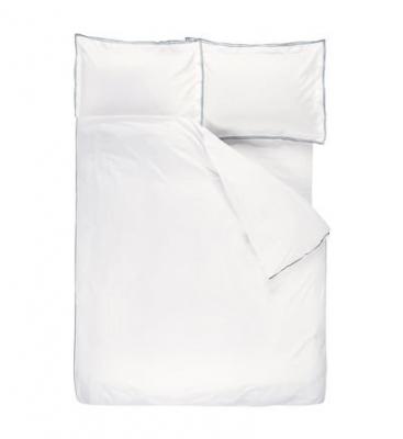 DESIGNERS GUILD Drap plat en percale de coton Astor Bleu nuit et Turquoise 270x300 cm 