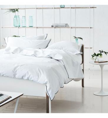 DESIGNERS GUILD Drap plat en percale de coton Astor Graphite 240x300 cm 