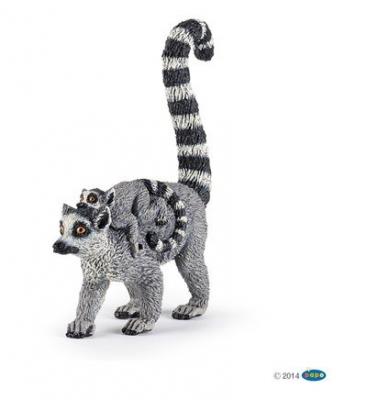 PAPO  Figurine L&eacute;murien et son b&eacute;b&eacute; 