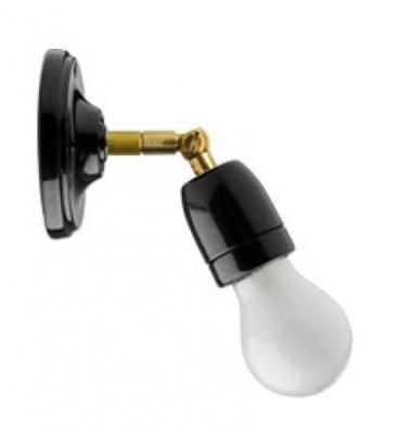 ZANGRA PURE PORCELAINE-Applique orientable en porcelaine bras laiton L15cm