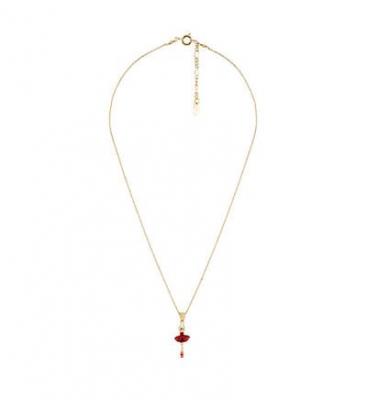 LES NEREIDES Collier mini ballerine en tutu rouge