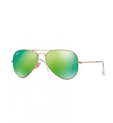 RAY BAN Lunettes de soleil polaris&eacute;es AVIATOR LARGE METAL RB3025