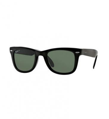 RAY BAN Lunettes de soleil Ray-ban Rb4105 folding wayfarer col. 601/58 Hommes Carr&eacute; Noir