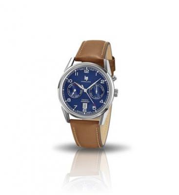 LIP Montre mixte  "HIMALAYA" 40 mm cadran bleu fonc&eacute; - 671562 automatique