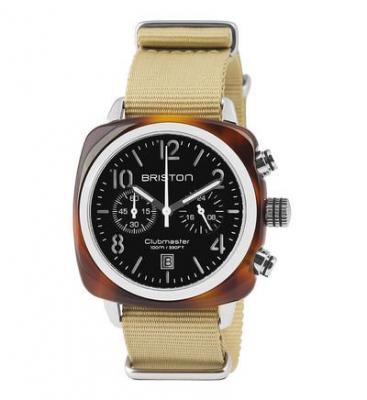 BRISTON Montre Homme Clubmaster classic Noir 13140SAT1NK Marron 