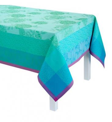 LE JACQUARD FRANCAIS Nappe Parfums de bagatelle 100% coton Vert 