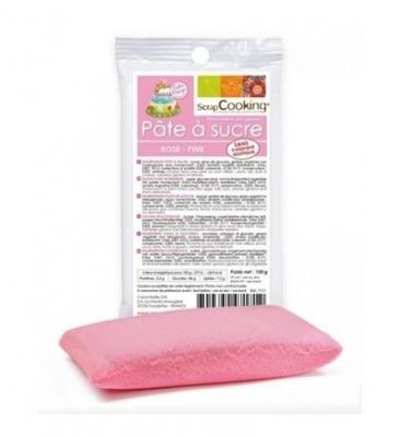 SCRAPCOOKING P&acirc;te &agrave; sucre 100 gr - Rose -  - couleur variant