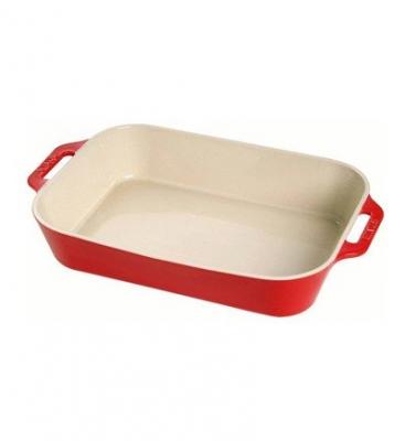 STAUB Plat &agrave; four rectangulaire 34 x 24 cm cerise Rouge 