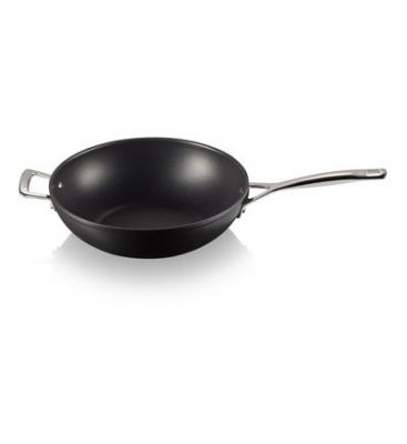 LE CREUSET Po&ecirc;le wok Les Forg&eacute;es aluminium forg&eacute; noir &Oslash;30 cm Noir 