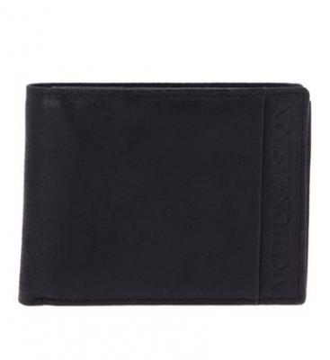 ARTHUR & ASTON Portefeuille italien cuir de vachette 3 volets Noir 