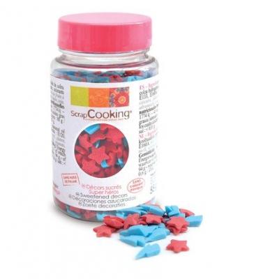 SCRAPCOOKING  Pot de D&eacute;cors Sucr&eacute;s Super H&eacute;ros 55 g - Lot de 4