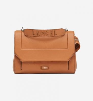 LANCEL Sac &Agrave; Main L Ninon Cuir  Marron