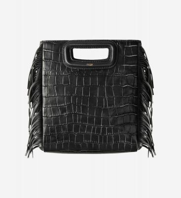 MAJE Sac besace M cuir effet croco