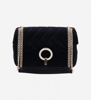 SANDRO Sac besace Yza velours noir