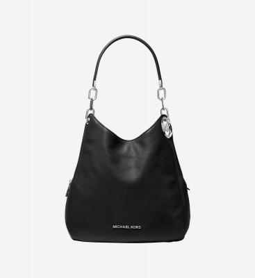 MICHAEL MICHAEL KORS MK Grand sac port&eacute; &eacute;paule Lillie en cuir grain&eacute; - Noir - Michael Kors