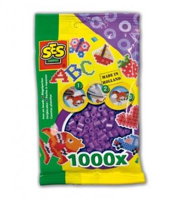 SES Creative perles Beedzde repassage en plastique 1000 pi&egrave;ces violet