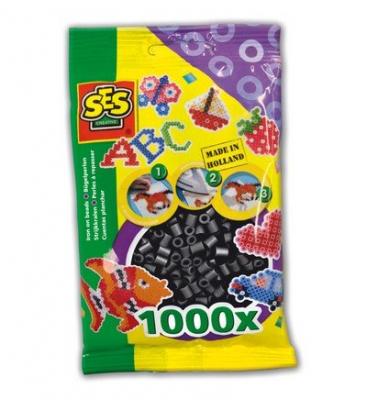  SES Creative perles Beedzde repassage en plastique 1000 pi&egrave;ces noir