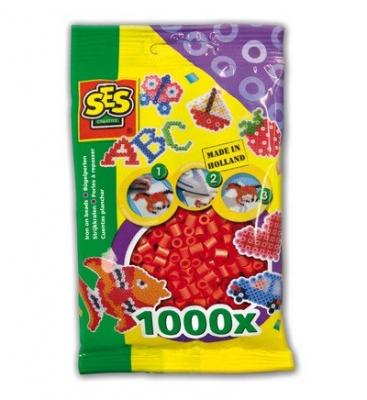  SES Creative perles Beedzde repassage en plastique 1000 pi&egrave;ces rouge