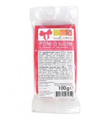 SCRAPCOOKING  Sachet P&acirc;te &agrave; Sucre Rose Fuchsia 100 g - Lot de 5