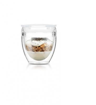 BODUM Set 2 gobelets Pavina To Go double paroi + couvercle herm&eacute;tique 20 cl