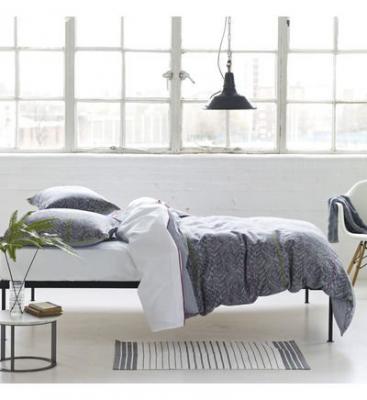 DESIGNERS GUILD Taie D'oreiller Imprim&eacute;e En Percale De Coton, Bandela - 64 X 64 Cm - Gris Cendre 