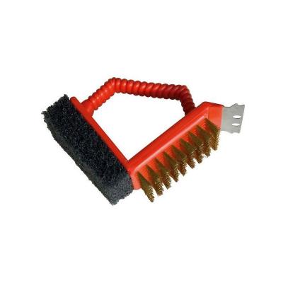 BARBECOOK  Brosse 3 en 1 Plastique Rouge, 11,5 x 7,2 x 9,5 cm