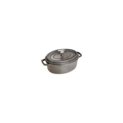 STAUB  Cocotte en Fonte, Ovale, &Oslash; 27 cm, 3,2 L, Gris Graphite