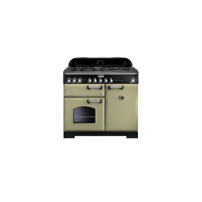 FALCON Cuisini&egrave;re  Classic deluxe 100 Vert olive/chrome - CDL100DFOG/C