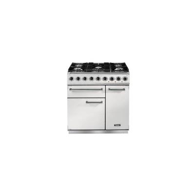 FALCON Piano de cuisson  BLANC NICKEL BROSSE 90 CM GAZ F900DXDFWH/NM-EU