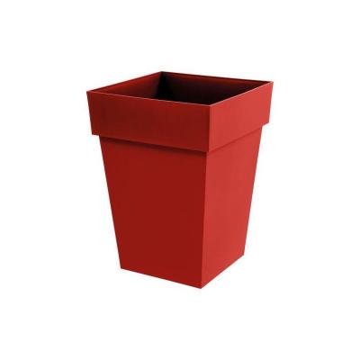 EDA Pot plastique Toscane, L.39 x l.39 x H.53 cm, rouge rubis