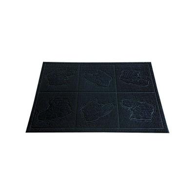 ID MAT  Picots Mix Tapis Paillasson, 100% Caoutchouc, Noir, 40 x 60 cm