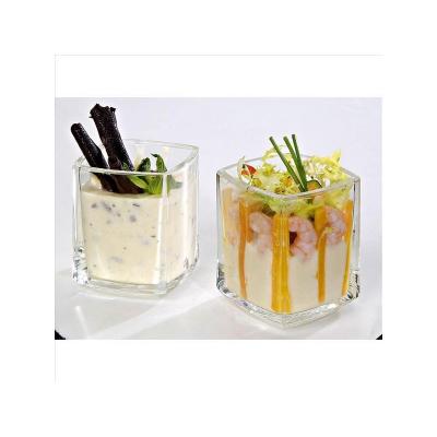 LA ROCHERE Mise en bouche en verre pr&eacute;ss&eacute; - lot de 6 - kube - 10cl