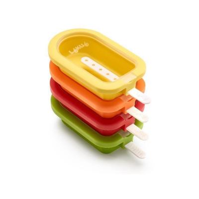 LEKUE Lot De 4 Pi&egrave;ces De Moule &Agrave; Esquimau En Silicone Multicolore