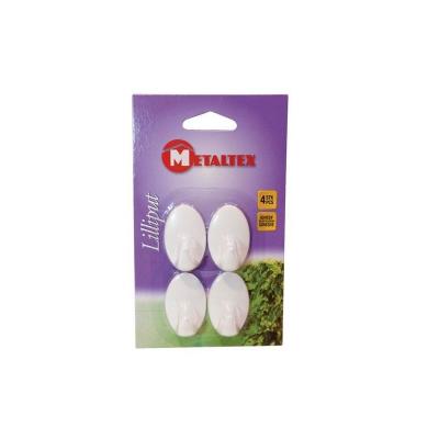 METALTEX  Ovoid Crochet adh&eacute;sif, Multicolore, Petite, 4&nbsp;pi&egrave;ces