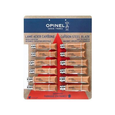 OPINEL  Tableau de 12 Couteaux de poche fermant - Tradition Carbone [-]