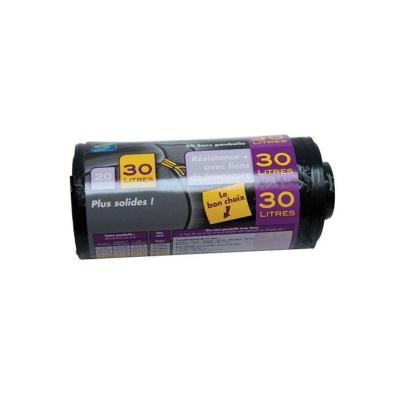 PUBLI EMBAL  Lot de 20 Sacs Poubelle NF 30 L renforc&eacute;s Noirs