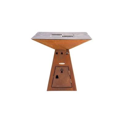 REMUNDI  Barbecue brasero en acier Cube Surface de cuisson 102 cm