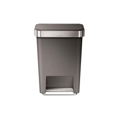 SIMPLEHUMAN Poubelle rectangulaire &agrave; p&eacute;dale 45l gris - cw1386 cw1386