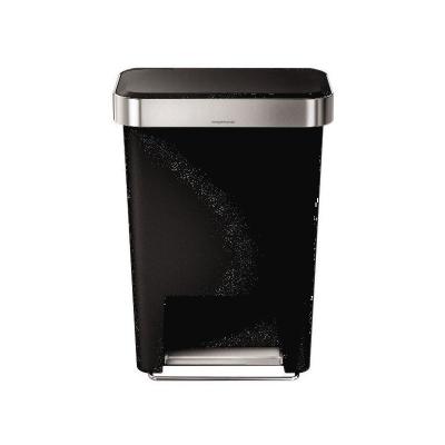 SIMPLEHUMAN Poubelle de cuisine 45 l &agrave; p&eacute;dale  plastique Cw1385 noir