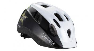 BBB Casque enfant  boogy police noir blanc