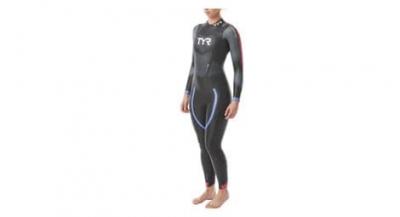 TYR Combinaison n&eacute;opr&egrave;ne  Hurricane Category 3 manche longue noir rose bleu femme - XS