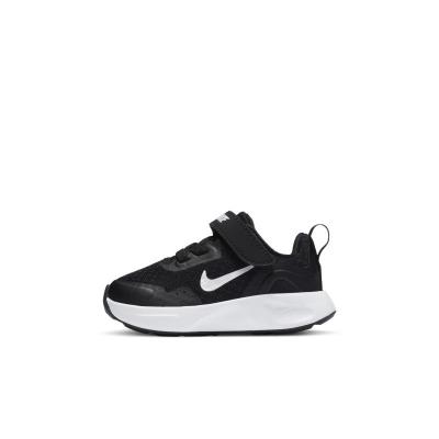 NIKE  Mixte enfant Wearallday (Td) Sneaker, Noir Blanc, 17 EU